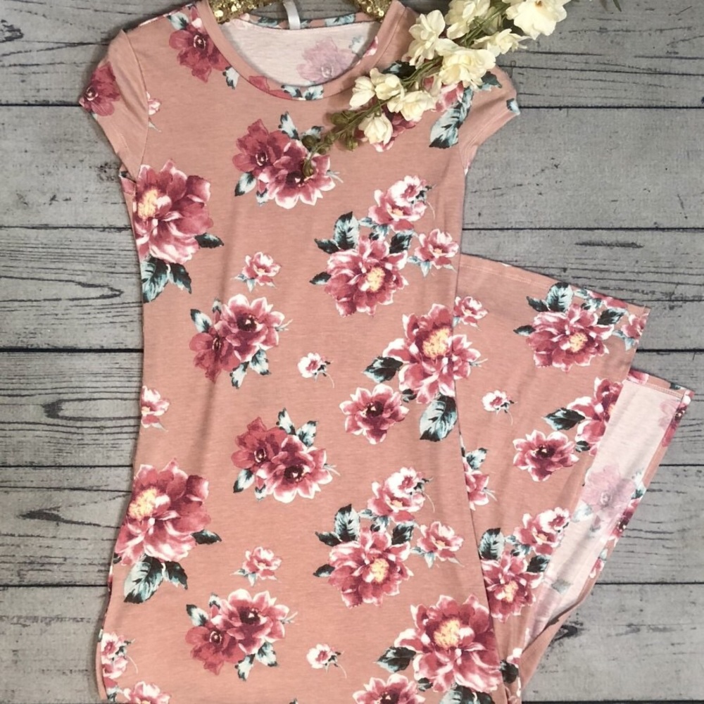 Floral Maxi Dress - Mauve